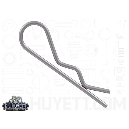 Huyett Bridge Pin, 302/304SS, .094 Wire Dia x 2.5 L x .560 In Eye Dia x Fits 3/8 to .75 Shft BPS-214