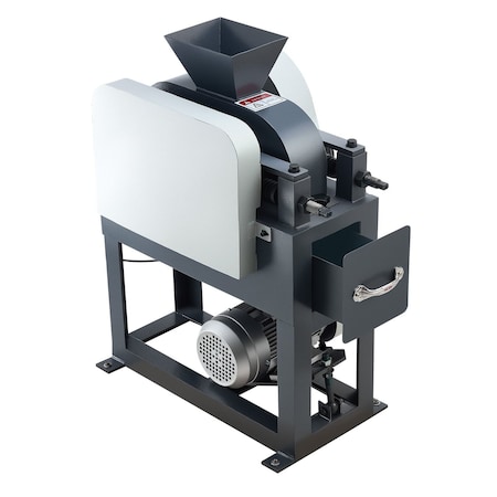 Vevor Rock Crusher 220V Double Roller Crusher 2.56x0.59 inch Dual Feed Inlets DC-1500
