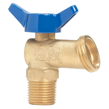 B & K Homewerks 1/2 in. MIP X 3/4 in. MHT Brass Boiler Drain VBDQTRC3