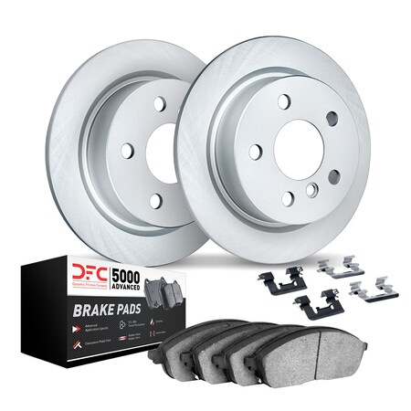 Dynamic Friction Co DFC Hi-Carbon Rotors w/5000 Brake Pads & HW Kit 9512-63211