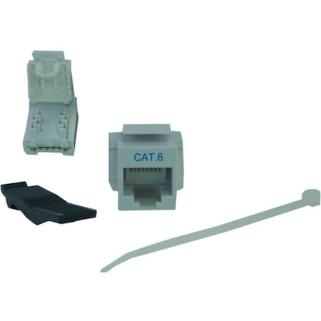 Cable Wholesale CableWholesale 327-120WH Cat6 Keystone Jack White Toolless RJ45 Female 327-120WH