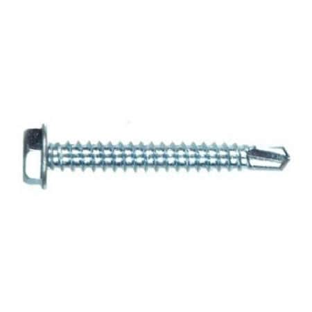 Hillman Self-Drilling Screw, 1/4"-14 x 3/4 in, Zinc Plated Steel Hex Head External Hex Drive 560372