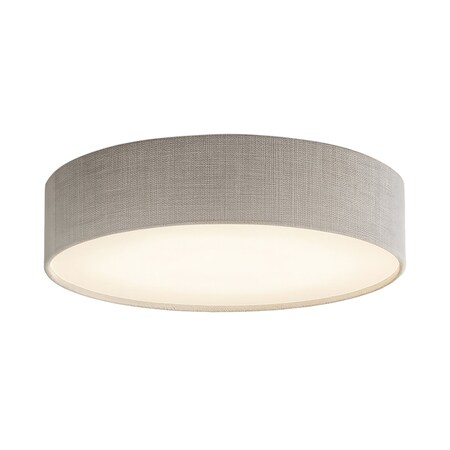 Afx Ashland LED Flush Mount - 12in Dia. - Grey Linen ALDF12LAJUDGY