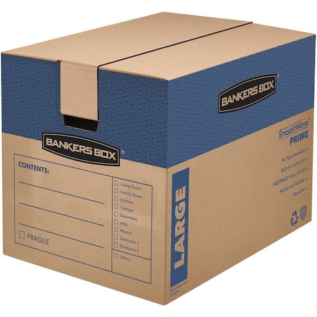 Bankers Box 24 in x 18 in x 18 in Moving Box, Kraft / Brown, Cardboard, Double Wall, 32 ECT, 6 PK 0062901