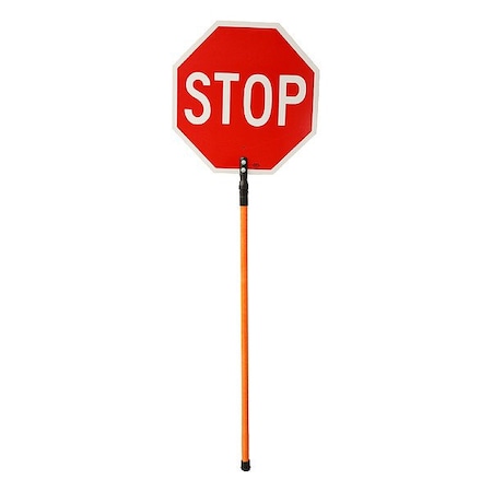 Traffix Devices/Vizcon Paddle Sign, 24 in H, 24 in W, Aluminum 18024-SS-EG-6T
