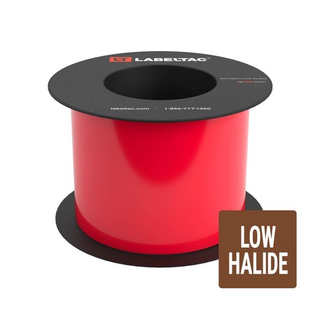 Labeltac Low Halide Supply 4in x 75ft LT9, Red LT404LH-C