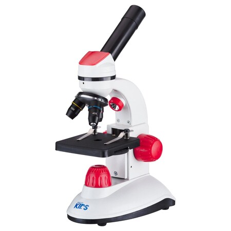 Amscope IQCrew by M50 - 40X-400X Dual Illumination Microscope for Kids Red M50-R