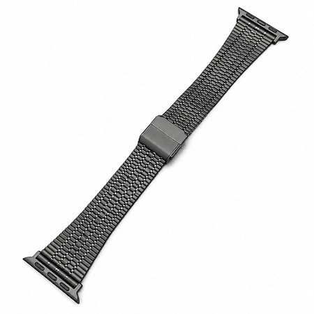 Elegani Expansion Stainless Steel Replacement Band Compatible with Apple Watch 42mm, Black SEBCQR-BLK-42mm