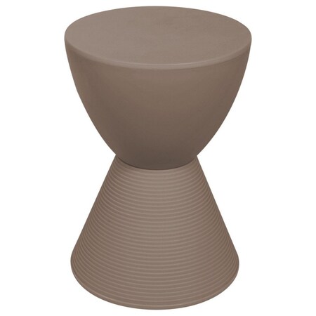Leisuremod Round 11.75 in W, 16.75 in L, Polypropylene, Taupe BS12TP
