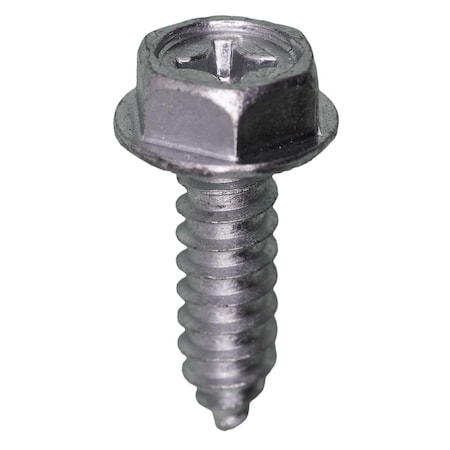 Auveco Phillips Hex Washer Head License Plate Screw. M6-1.81 x 20mm, 50PK 25295