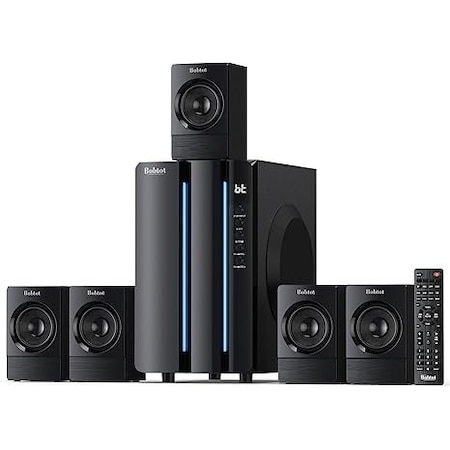 Bobtot Home Theater System, 800W, 6.5in Subwoofer 5.1/2.1 Wired Stereo Speakers, HDMI ARC Optical AUX 803758