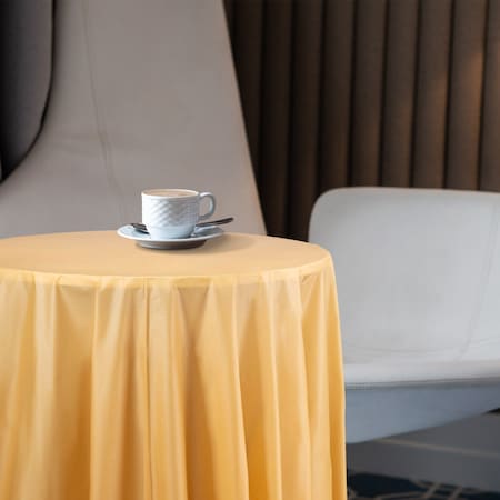 Smarty Had A Party 84 Gold Round Disposable Plastic Tablecloths 96 Tablecloths, 96PK 823270-G-CASE