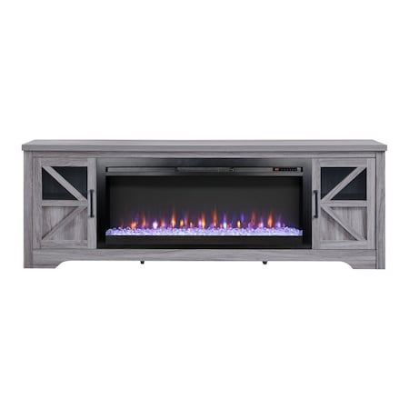 Edendirect 75 inch Fireplace TV Stand for TVs up to 80 inch with 44 inch Electric Fireplace ZR-W1769S00009