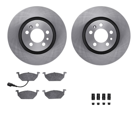 Dynamic Friction Co DFC Brake Rotor with 5000 Brake Pads and Hardware Kit 6512-74211