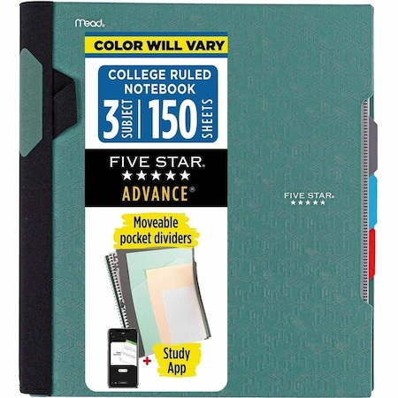 Mead College Ruled Subject Notebooks, Assorted MEA06324