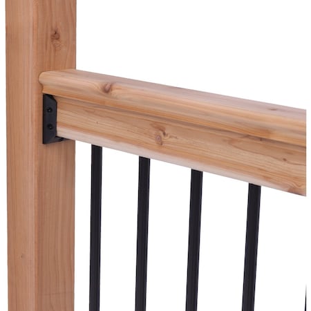 Deckorators Black Plastic Rail Bracket, 2PK 74834