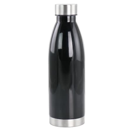 Gibson Home Dunneally 23 Ounce Plastic Water Bottle with Lid in Black 136612.01