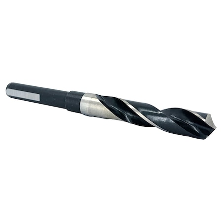 Drill America 37/64" Reduced Shank HSS Drill Bit 1/2" 3-Flat Shank, D/A3F Series D/A3F37/64