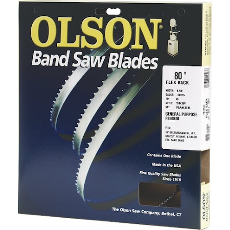 Olson 80'' x 1/8'' 14 TPI Regular Flex Back Band Saw Blade FB08580DB
