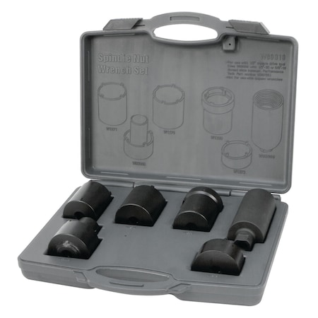 Performance Tool 6 pc. Spindle Nut Wrench Set, 4x4 Truck Applications, Toyota Locknut W89319