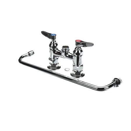 T&S Brass TandS Brass Faucet, 4in Deck Mount, 14in Swing Nozzle, 1/2in NPT Female Inlets B-2390