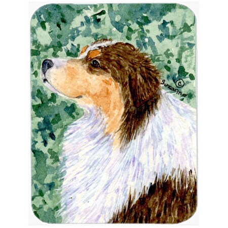 Carolines Treasures 12 x 15 in. Australian Shepherd Glass Cutting Board- Large SS8738LCB