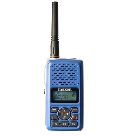 Maxon 3 Watt Digital/ 2 Watt Anolog Radio, DMR Tier 11, USB Charger, Blue TPD-8424EB