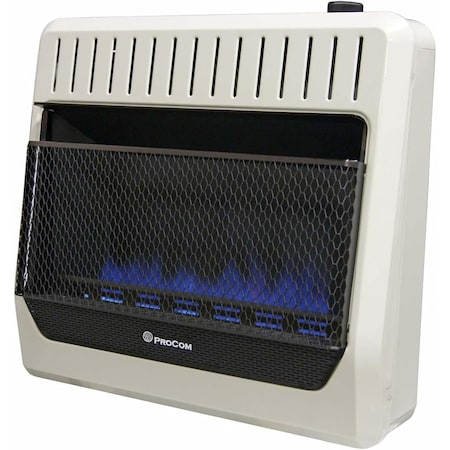 Procom Heating Heating Natural Gas Vent Free Blue Flame Gas Space Heater, 30,000 BTU, T-Stat Control MN300TBG