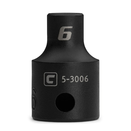 Capri Tools 6 mm Shallow Impact Socket, 3/8-Inch Drive, 6-Point, Metric CP53006