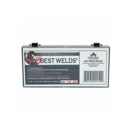 Best Welds Glass Magnifier Plate, 2 in x 4.25 in, 2.25 Diopter, Clear 901-932-145-225