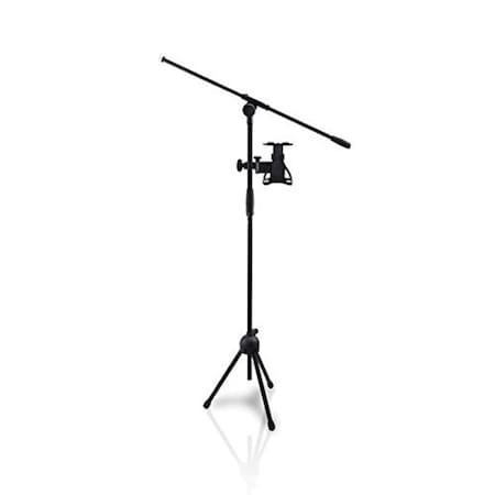 Pyle Pyle 2-in-1 Microphone and Tablet Stand - Adjustable Telescopic Column, Universal Tablet Holder PMKSPAD5