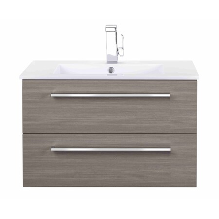 Cutler Silhouette Collection 30 in Wall Mount Bathroom Vanity - 2 Drawers With Top, Aria FV-ARIA30