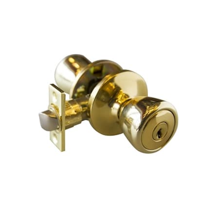 Design House Terrace 6 Way Latch Entry Door Knob- Polished Brass 728295