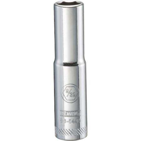 Dewalt Deep Socket, 1/4in Hex Drive, 9/32in, 6 pt DWMT86044OSP
