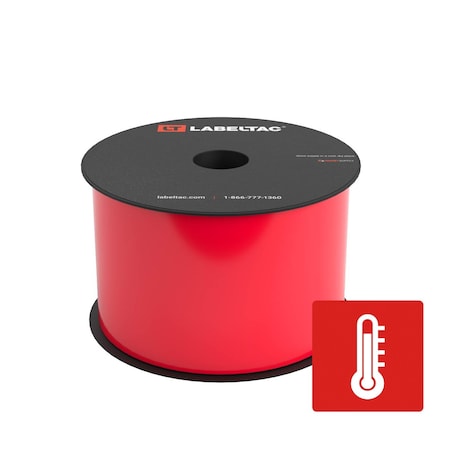 Labeltac High Temperature Supply 3in x 100ft LT4/Pro X, Red LT304HT