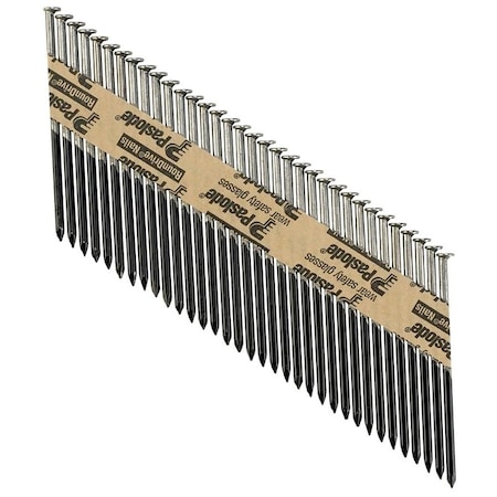 Paslode Framing Nail, 3-1/4 in L, Steel, Galvanized, Full-Round Head, Smooth Shank 650388