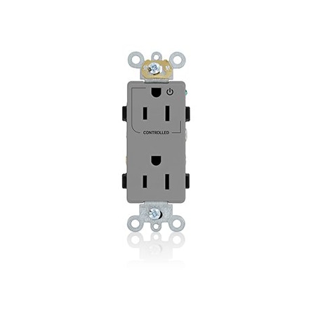 Leviton Controlled Decora Plus Duplex Receptacle 15 Amp, 125 Volt 16252-1PG