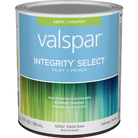 Valspar Integrity Select Paint & Primer Satin Interior Paint Pastel Base 1 Qt. 028.0052002.005