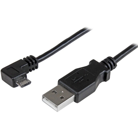 Startech.Com StarTech.com 0.5 m Right Angle Micro USB Cable - Charge and Sync Cable - USB to Micro USB - 24 AWG USBAUB50CMRA