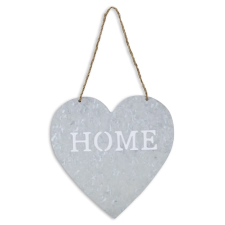 Homeroots Home Gray Galvanized Cut Out Metal Wall Decor 379865
