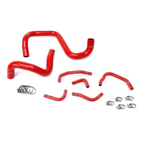 Hps Performance High Temp Reinforced Silicone Radiator and Heater Coolant Hose Kit, Red,  57-1285-RED