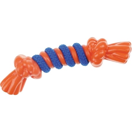 Boss Pet Infinity TPR/Rope Bone Small Orange Dog Toy ZD2068 12 69