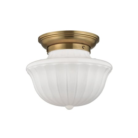 Hudson Valley Lighting Dutchess 1 Light Flush Mount 12 In. Aged Brass 5012F-AGB