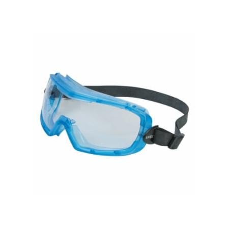 Uvex Entity Goggles, Translucent Blue Frame, Clear Lens, Uvextra Antifog Coating, 10PK 763-S3541X