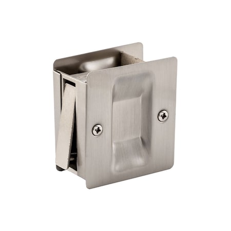 Geo 1-3/4" x 2-1/4" Passage Sliding Door Lock Satin Nickel Finish GBH-SDPS-SN
