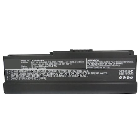 Premium Power Replacement Laptop Battery for Dell Vostro 1400- Inspir for Dell Vostro 1400 312-0584