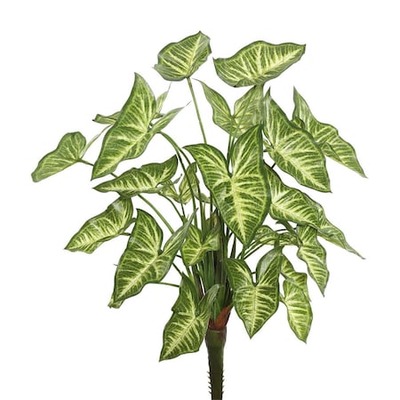 Vickerman 22 in. Syngonium Bush Featuring with 25 Leaves, Green FB171901