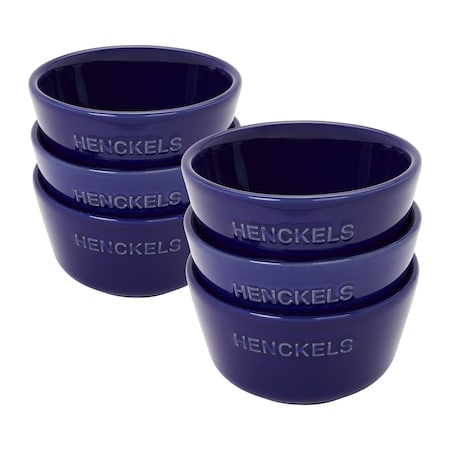 Henckels Ceramic 6-pc Round Ramekin Set - Dark Blue 1021968