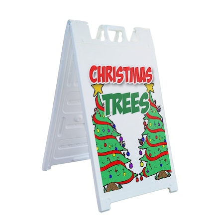 Signmission Christmas Trees, A-Frame & 2 Sign Inserts, Heavy-Duty Plastic Frame SBHD-C-2436-Christmas Trees