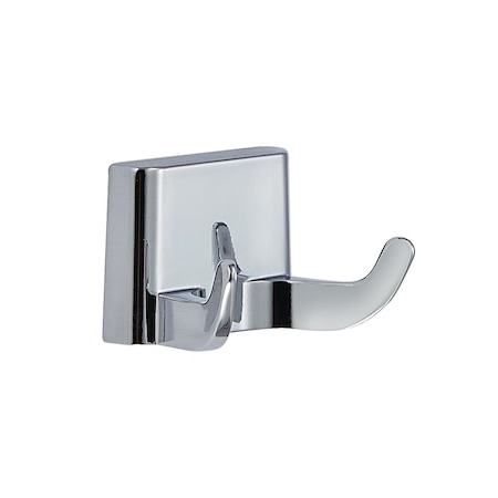 Geo 1-7/16" x 2-7/16" Traditional Double Robe Hook Polished Chrome Finish GBA-OLDRH-PC
